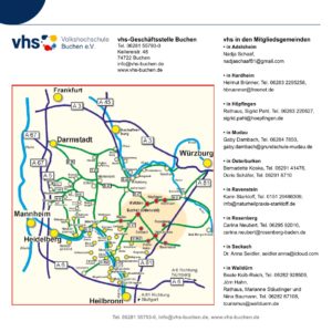 Lageplan und Stadtplan mit Kursorten